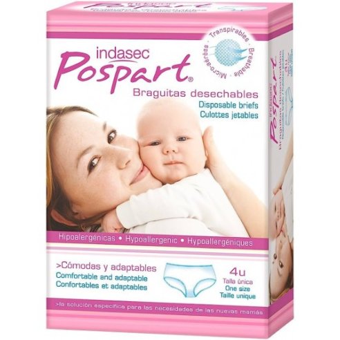 BRAGA DESECHABLE INDASEC POSPART T-UNICA 4 U