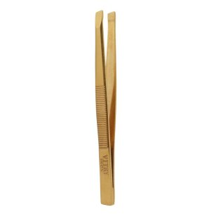 PINZA DEPILAR DORADA PUNTA BISELADA 4016