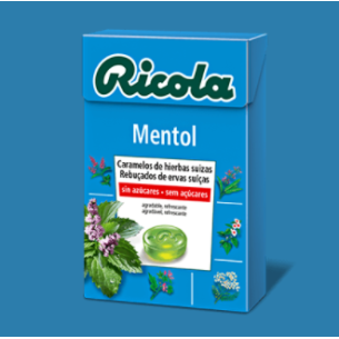 RICOLA MENTOL CARAMELOS SIN AZÚCAR