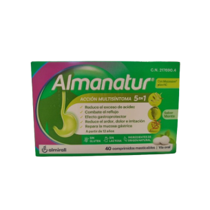 ALMANATUR 40 COMPRIMIDOS MASTICABLES SABOR MENTA