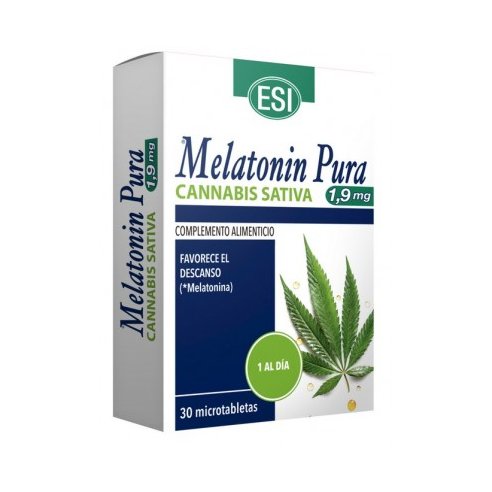 MELATONINA PURA CANNABIS SATIVA 1.9MG 30 TABLETAS