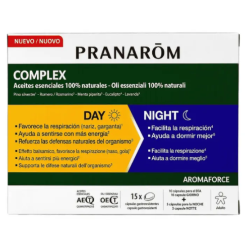 AROMAFORCE COMPLEX DIA/NOCHE 12 CAPSULAS PRANAROM
